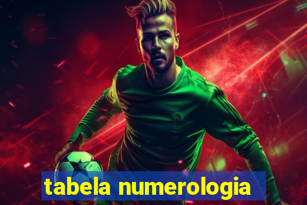 tabela numerologia